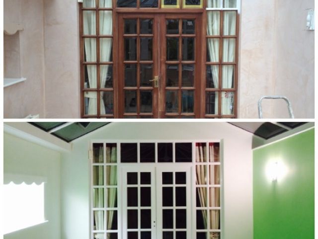 Before and after image of house decoration